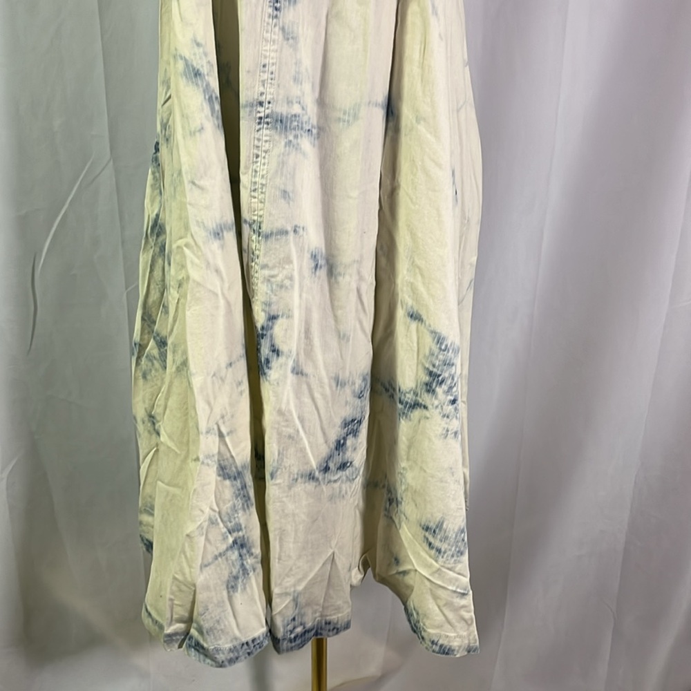NWT Anthropologie Holding Horses Bleached Tie Dye Denim Swing Dress - Picture 13 of 16